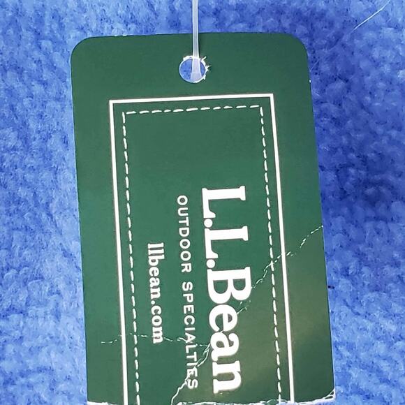 LL Bean Robe Fleece Blue Wrap Tie Belt Pockets Size Womens XLP New Cozy - Picture 4 of 12